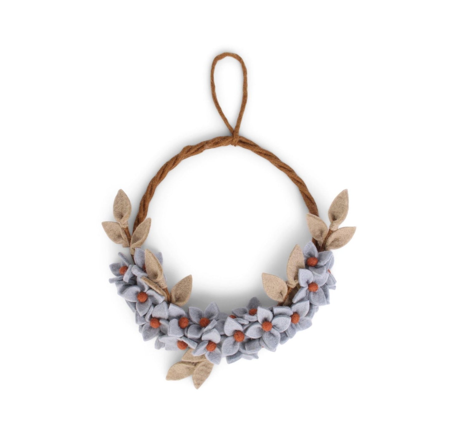 Türkranz blaue Blumen