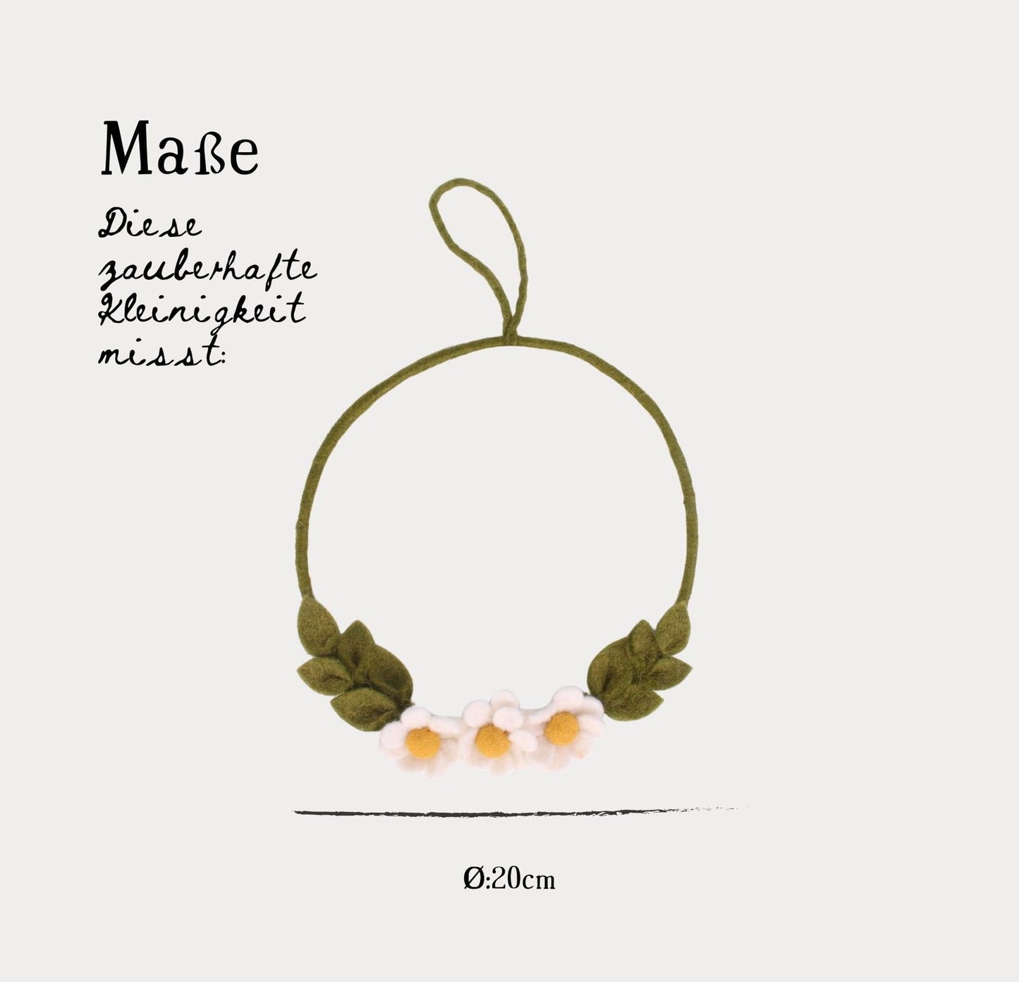 Türkranz weiße Blüten Ø20 cm