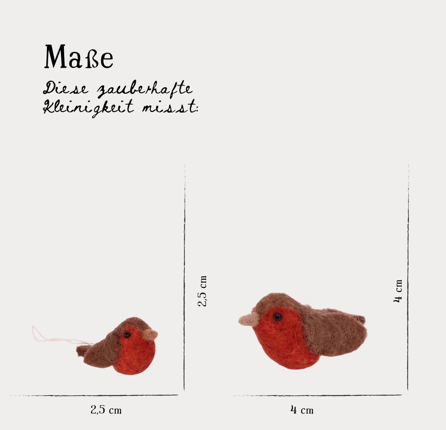 Filzanhänger Vogel 2er-Set