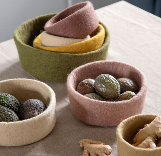 Filzschale 3er Set - Lavendel