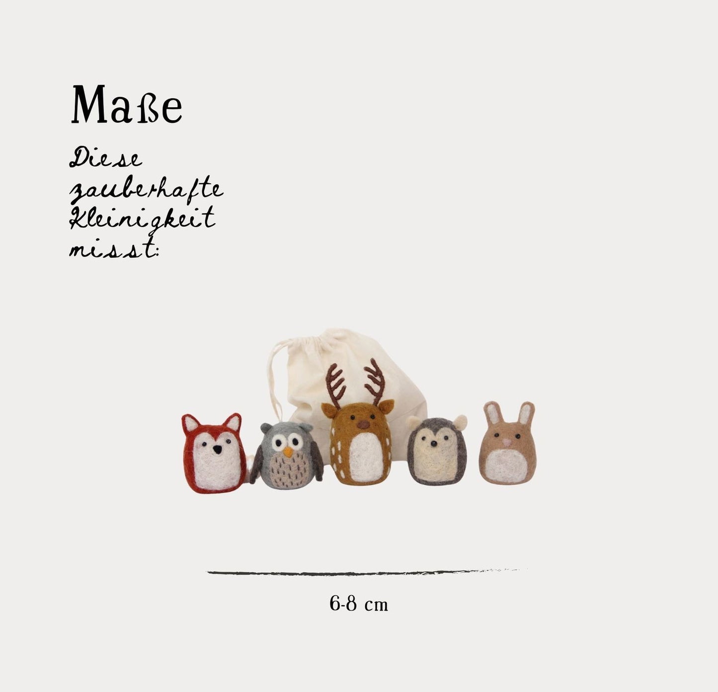 Filzfiguren Waldtiere 5er Set