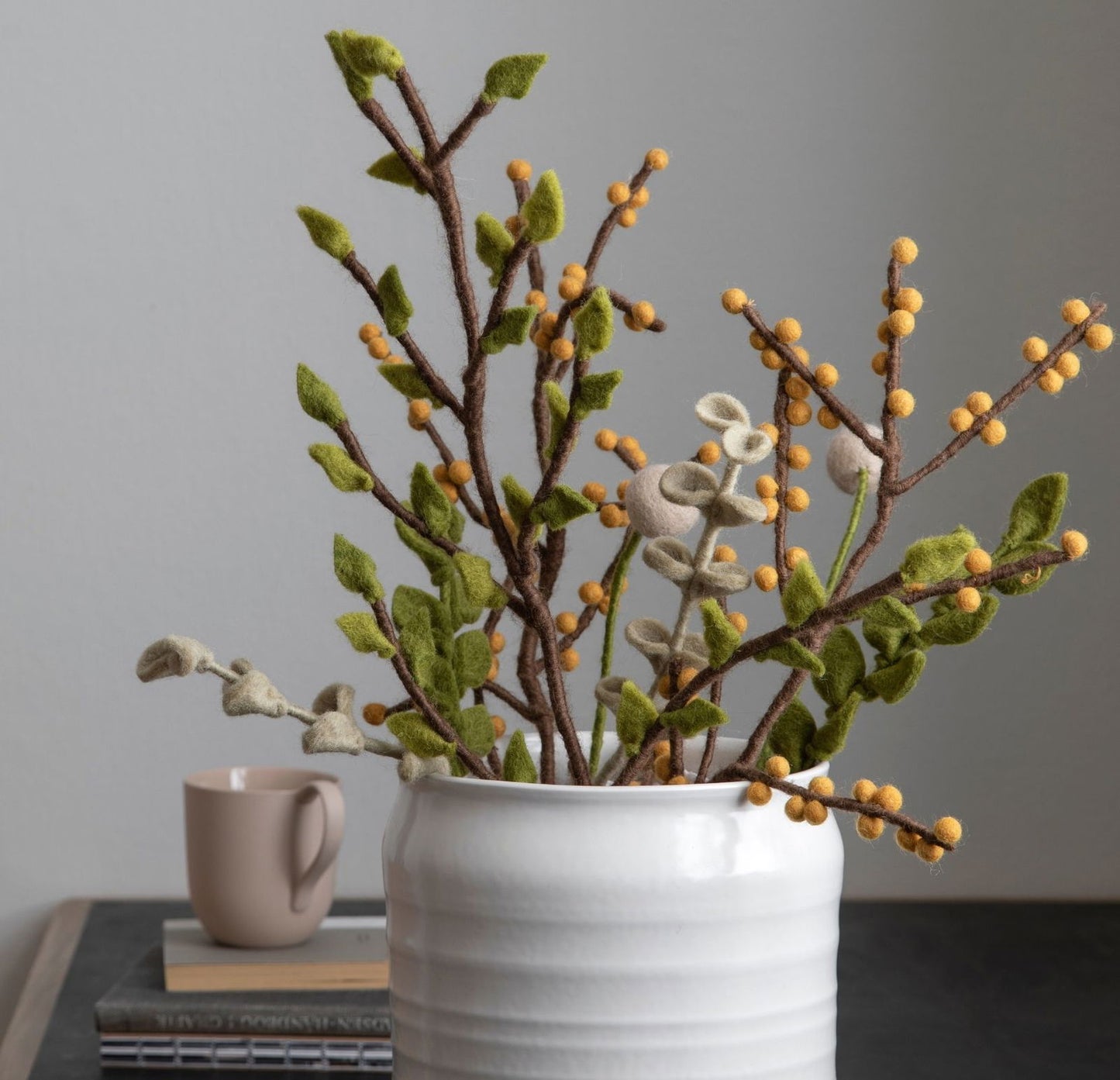 Deko Zweig grüne Blätter