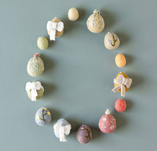 Osteranhänger Mini-Eier Farbenfroh - 8er-Set