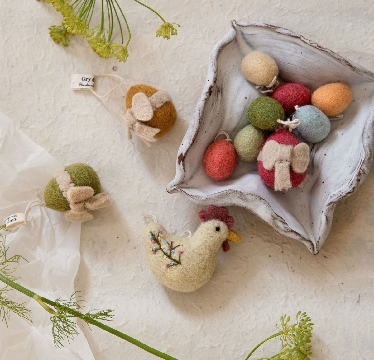 Osteranhänger Mini-Eier Farbenfroh - 8er-Set