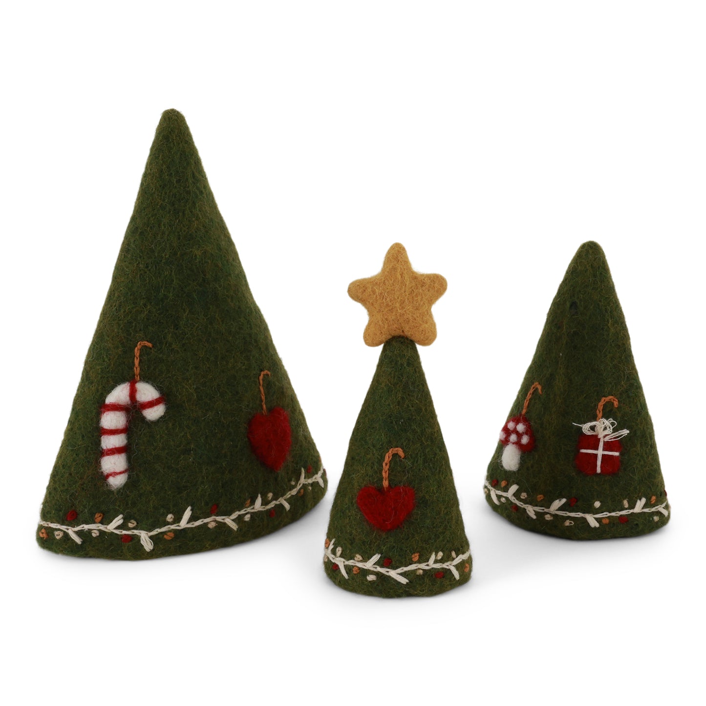 Deko Grün Weihnachtsbaum mit Details 3 in 1