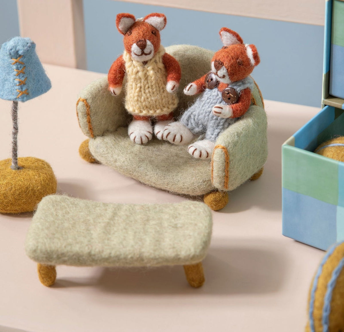 Filzdeko Sofa, Kaffeetisch