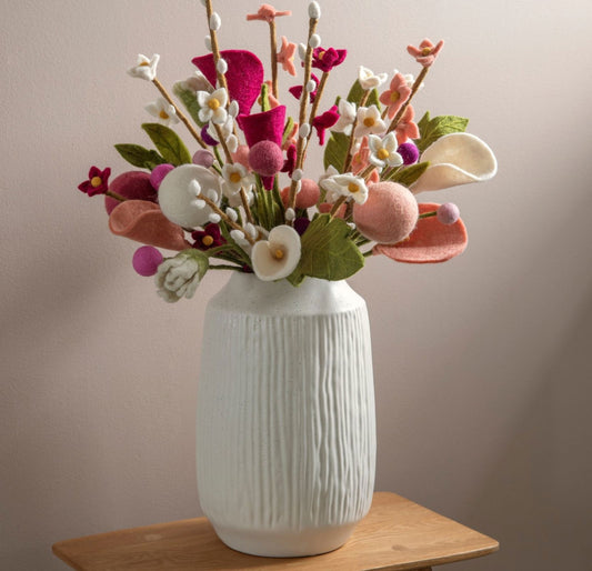 Filzblumen Kirschblüte - Weißen