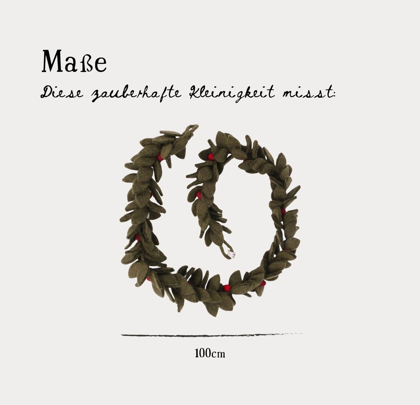 Girlande mit roten Beeren – 100 cm