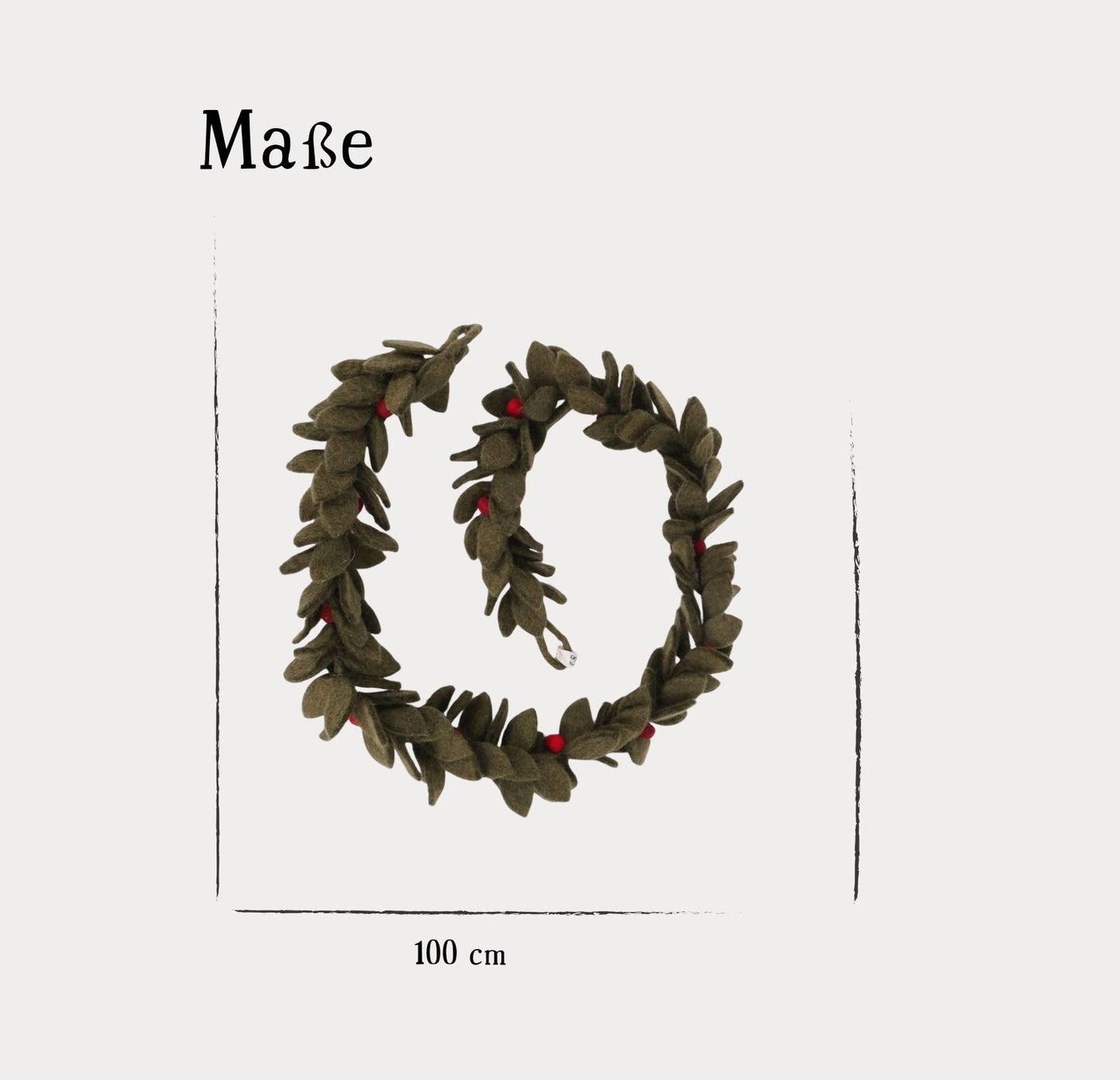 Girlande Blätter mit Beeren