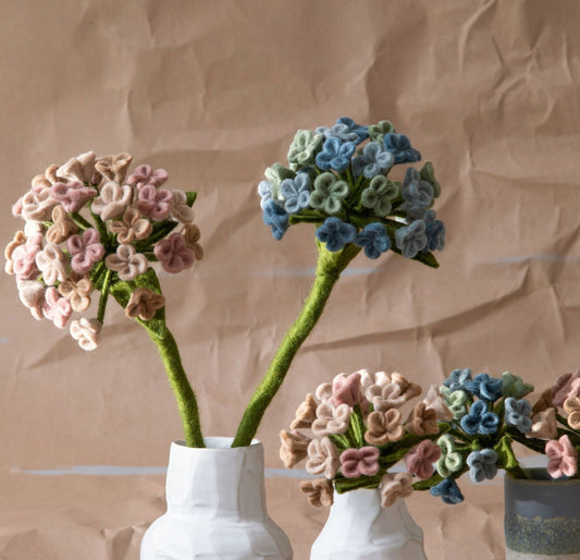 Deko Zweig Hortensie - Blau - 40cm