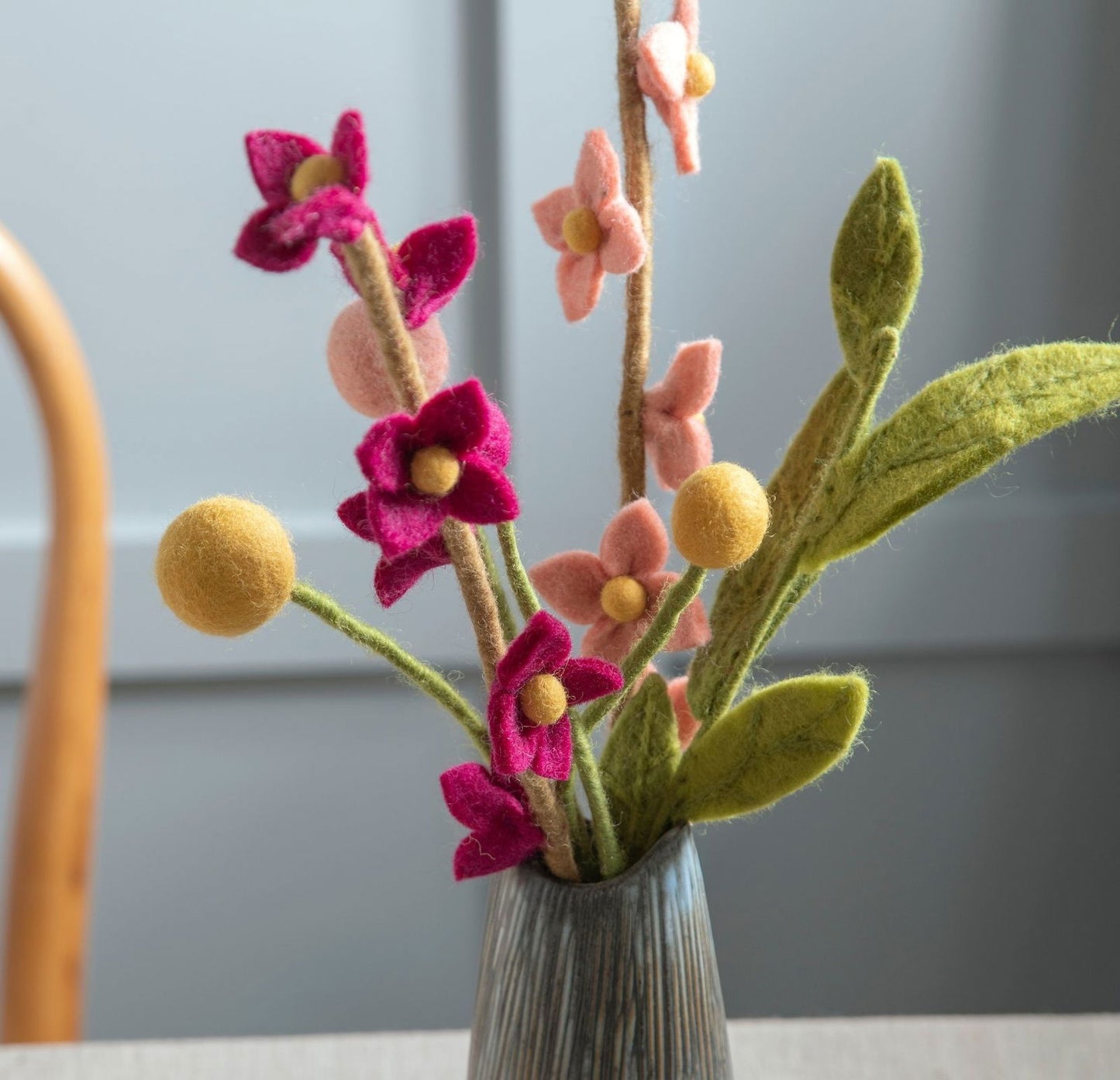 Filz Blumen am Stiel