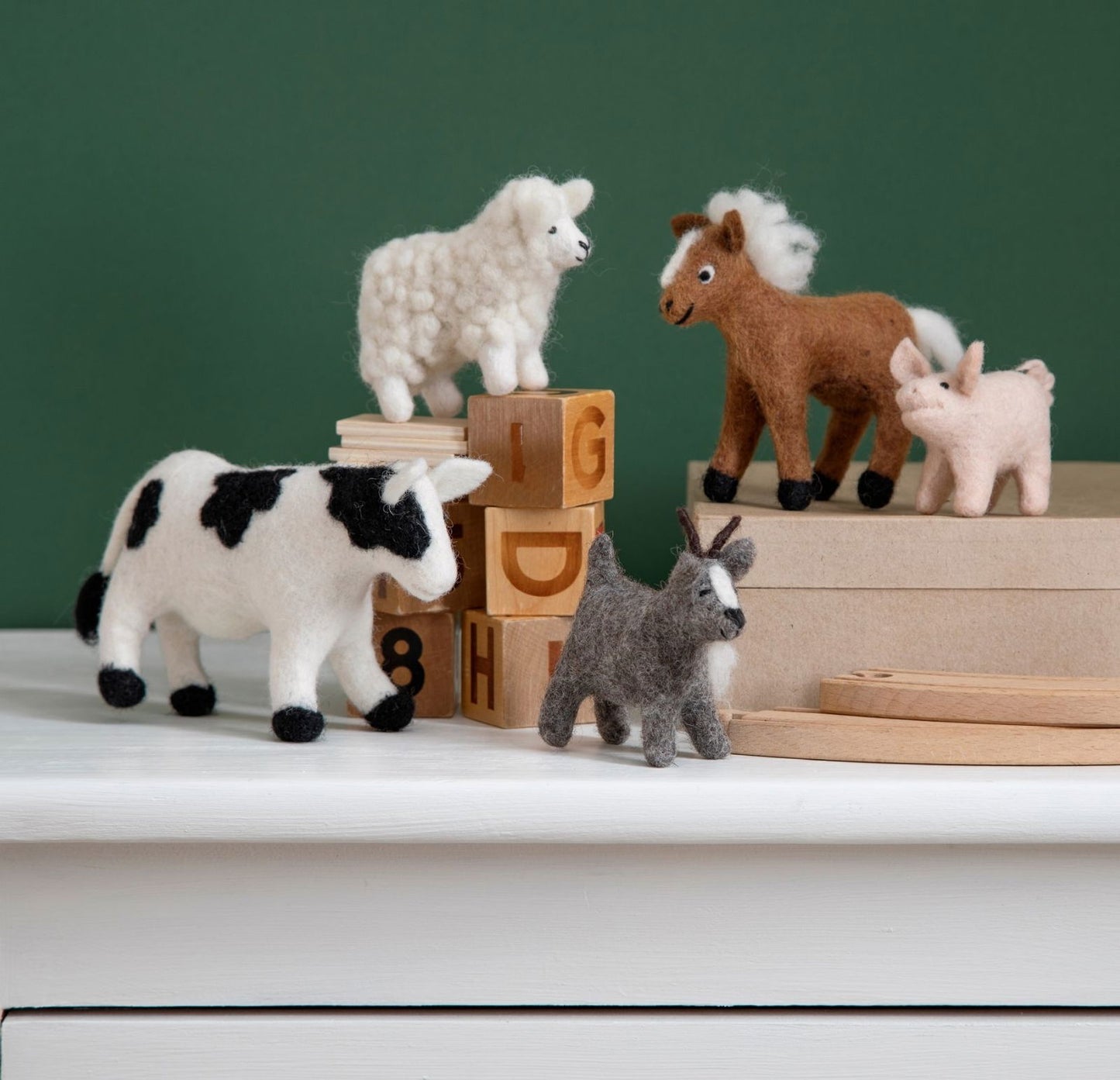 Filzfiguren Bauernhoftiere 5er Set