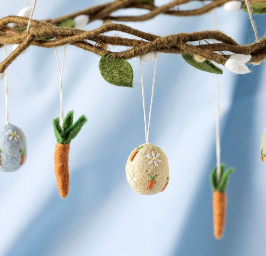 Filzanhänger Karotten 5er Set
