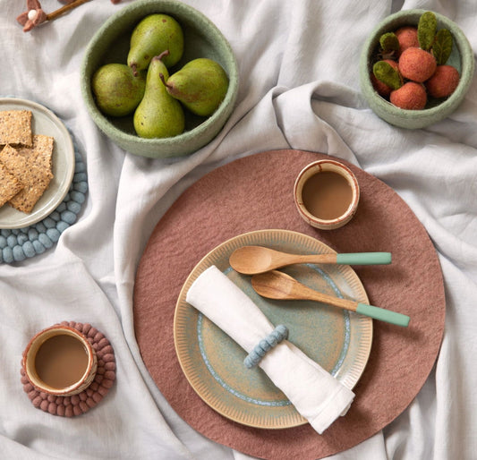 Platzset rund 2er Set - Naturgrauem