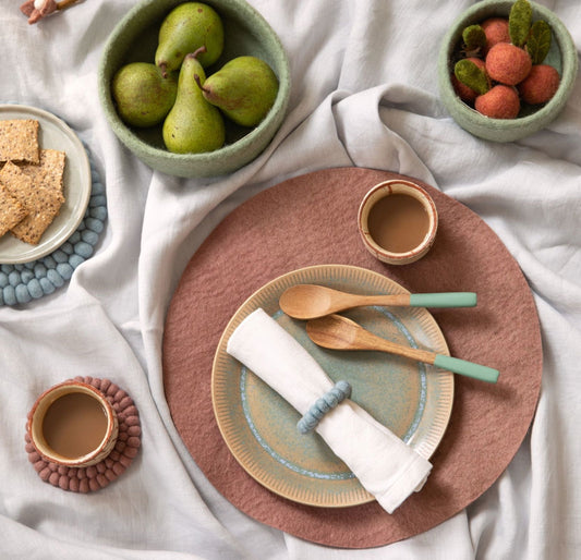 Platzset rund 2er Set - Lavendel