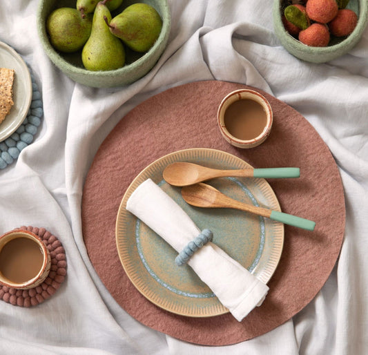 Platzset rund 2er Set - Tannengrün