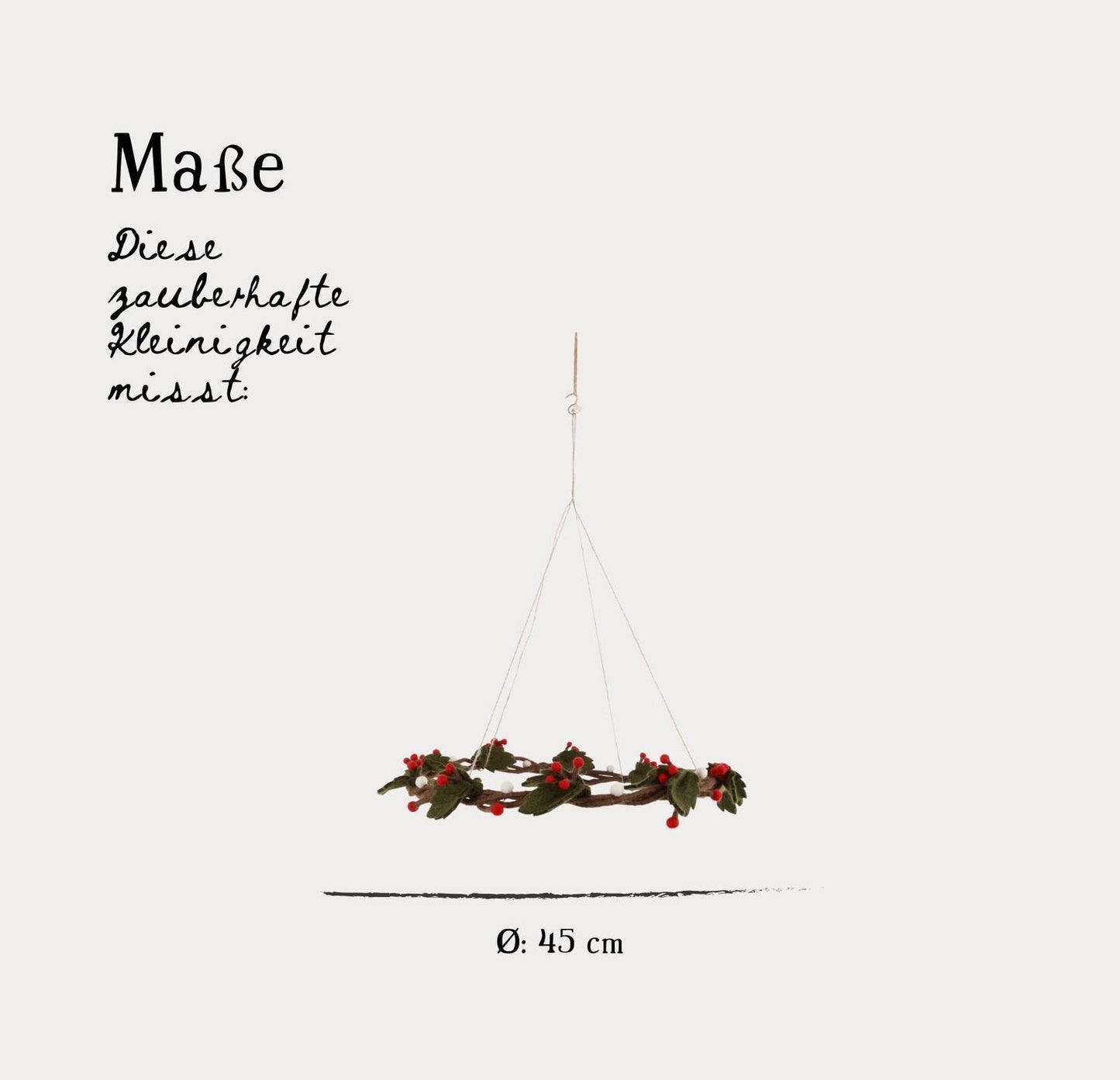 Stechpalmenkranz hängend Ø45 cm