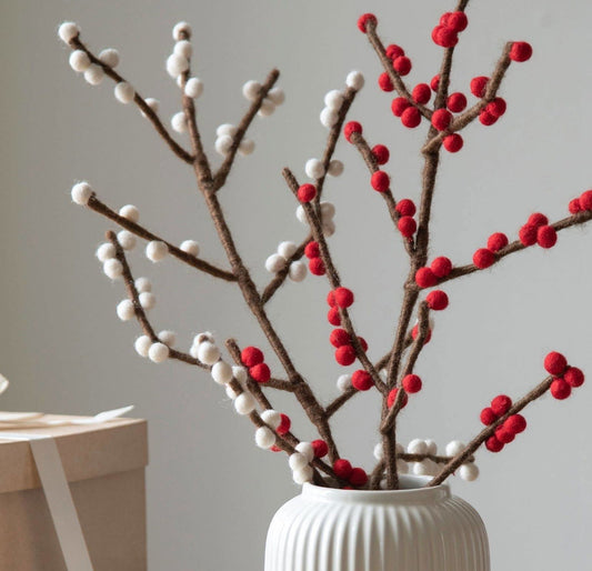 Deko Zweig Rote Beeren