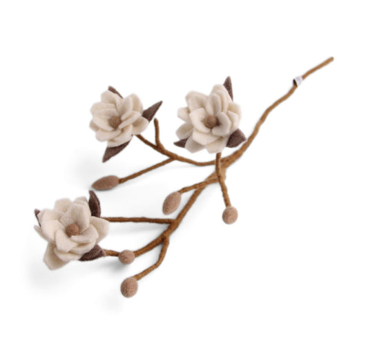 Deko Zweig Magnolie - weißer