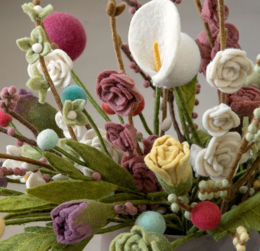 Deko Zweig Magnolie - Altrosa