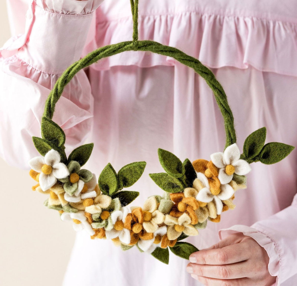 Türkranz mit gelben Blumen Ø25cm