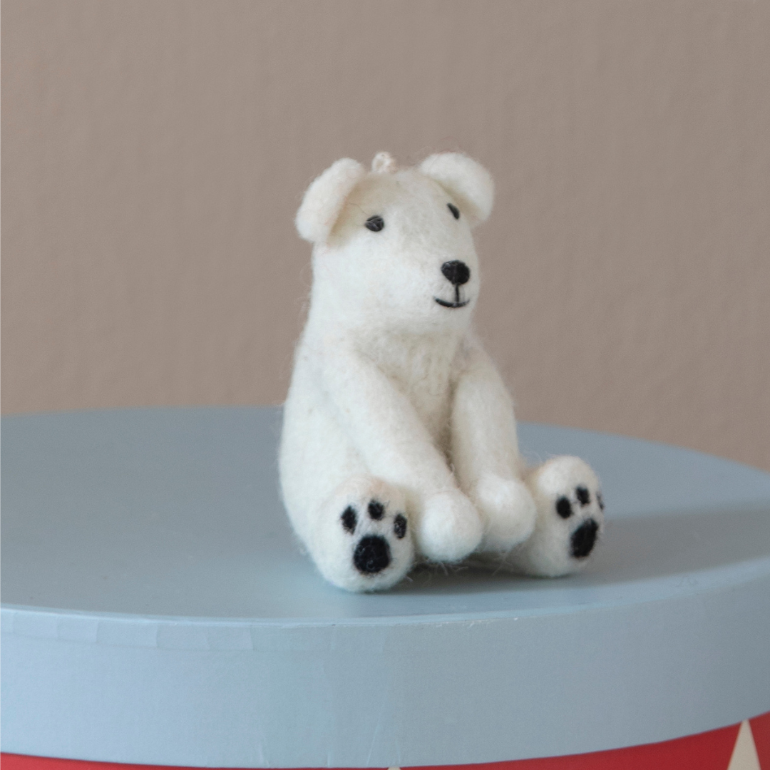 Filzanhänger Eisbär & Pinguin mit Baby
