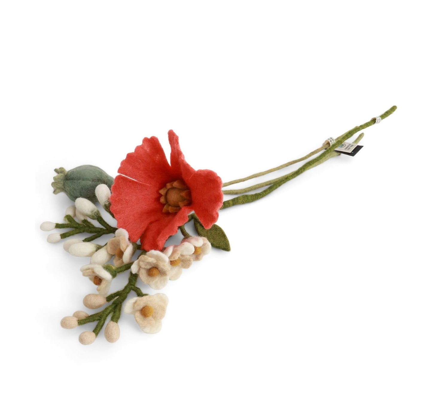 Blumenstrauß: Bina - Koralle / Weiß
