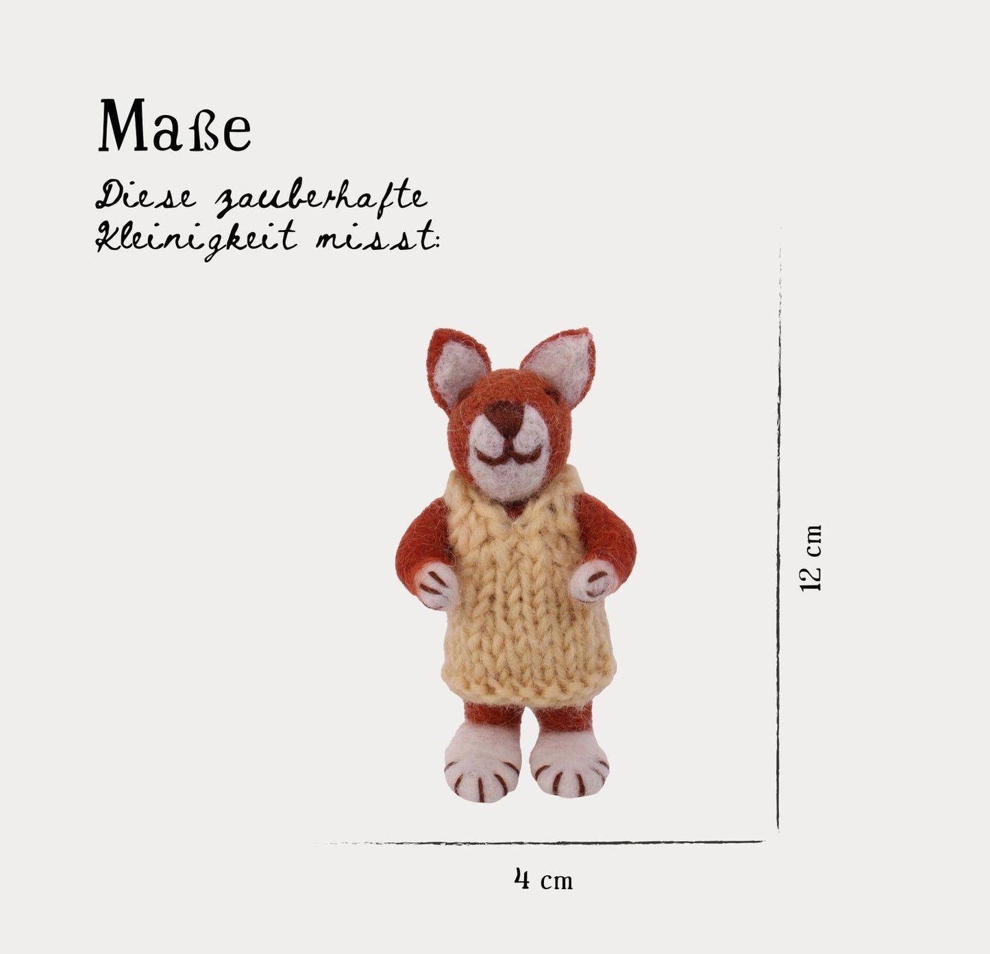Babyfuchs mit gelbem Kleid