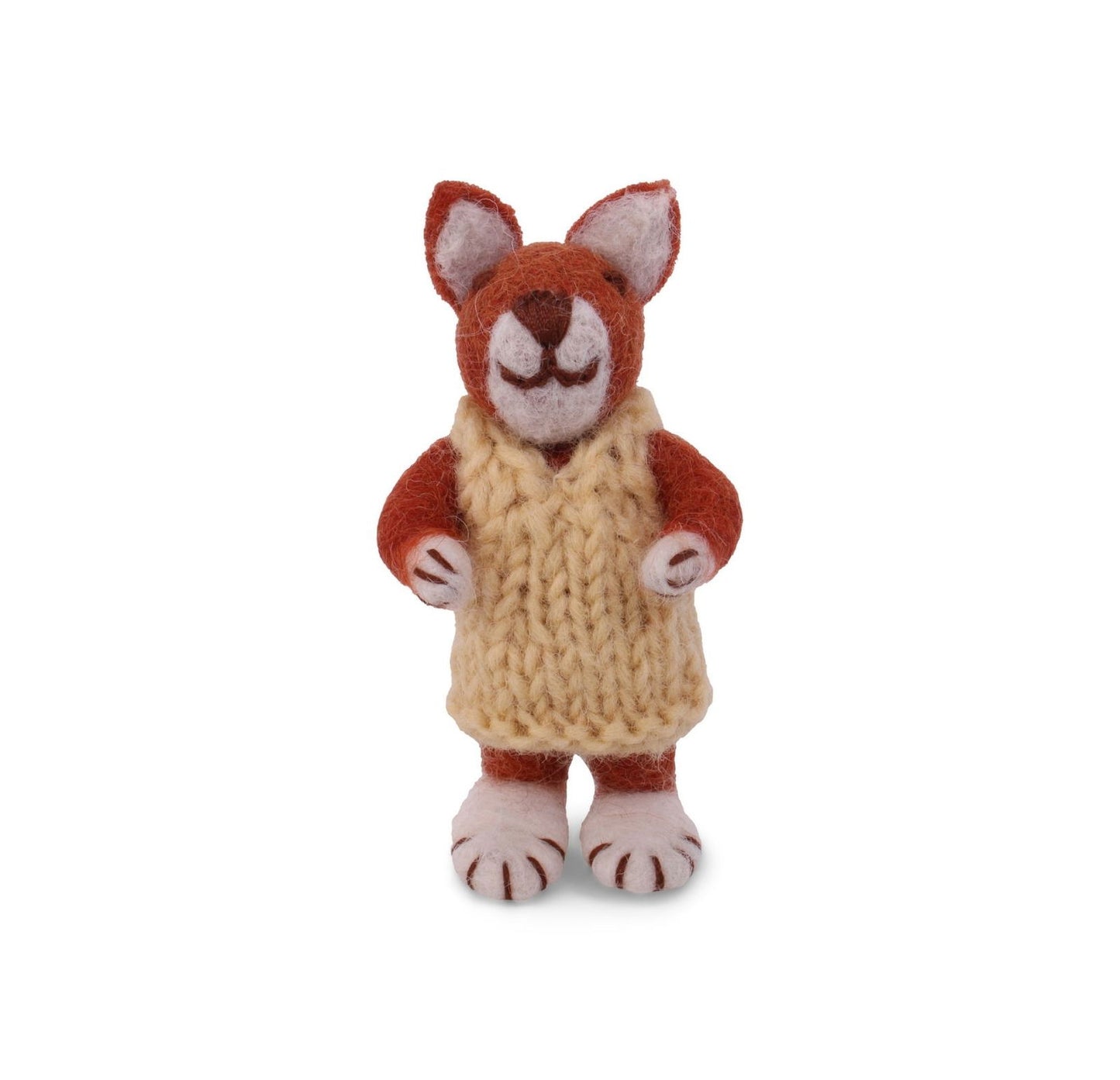 Babyfuchs mit gelbem Kleid