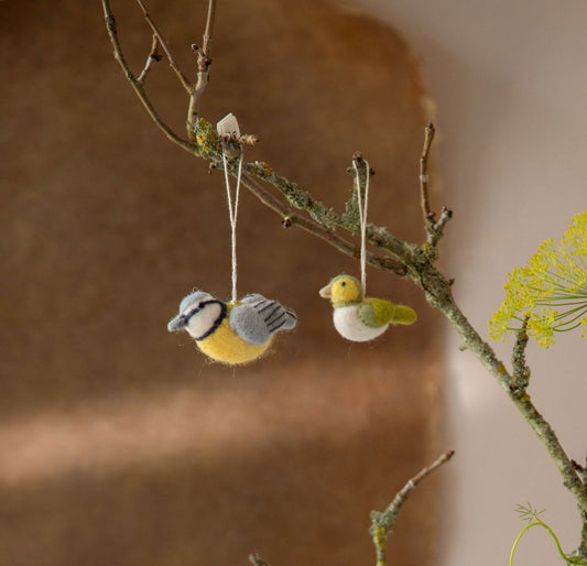 Kleiner Spatz – Hellblau/Gelb – 3er-Set