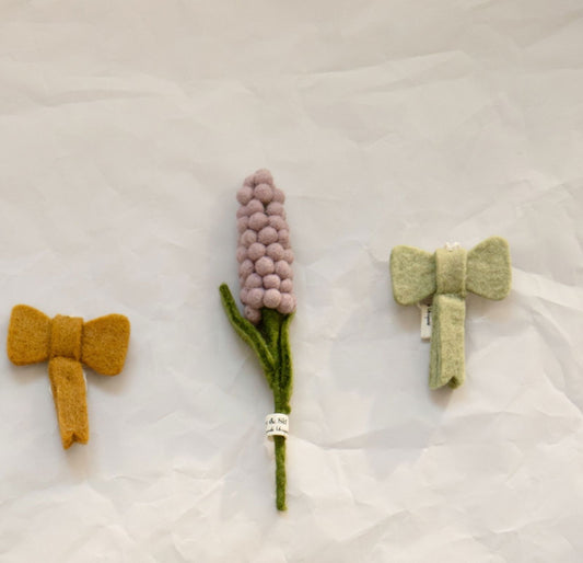 Filzblumen Hyazinthe Rosa 3er Set