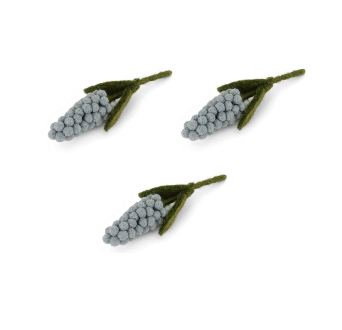 Perlhyazinthe Filzblumen - 3er-Set