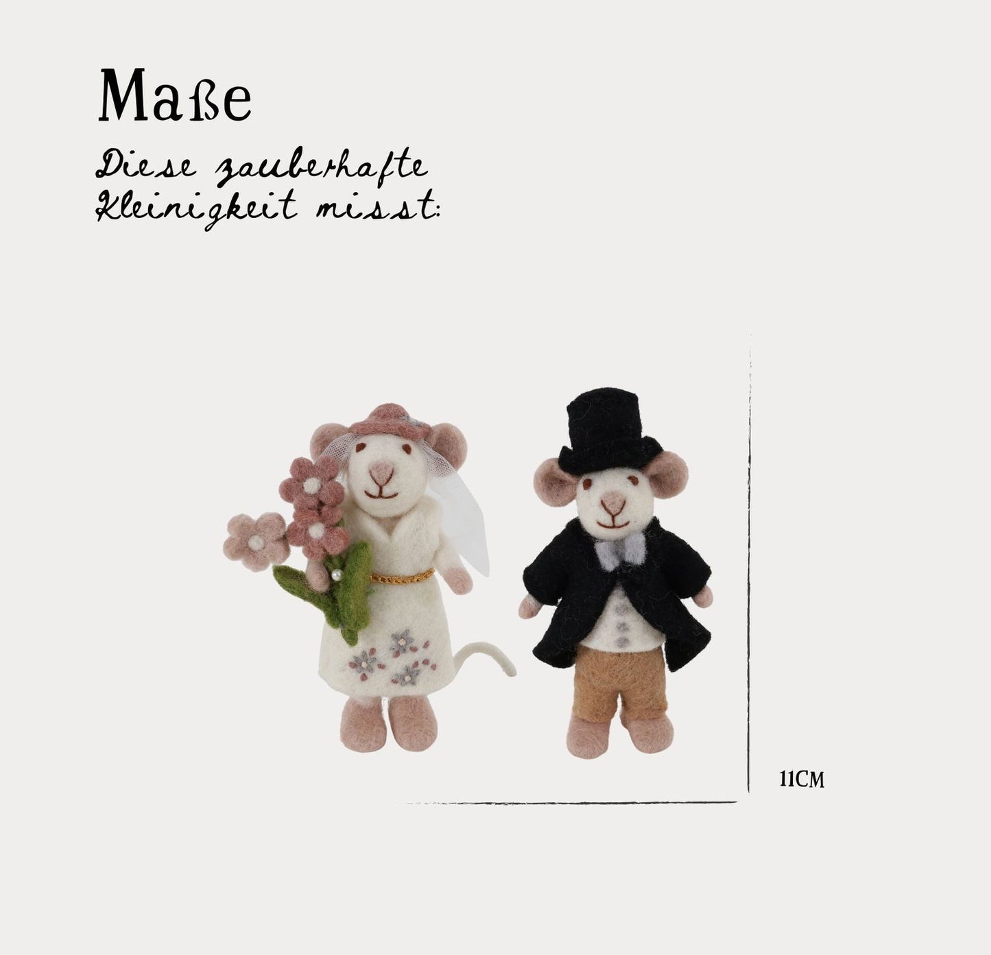 Filzfiguren Maus – Bräutigam & Braut