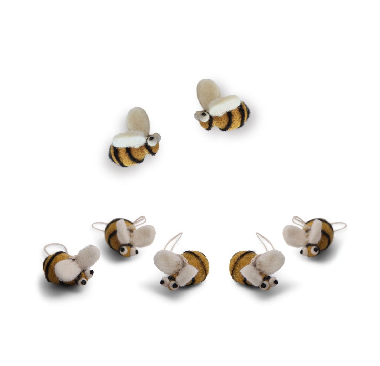 Filzanhänger Bienen 7er Set