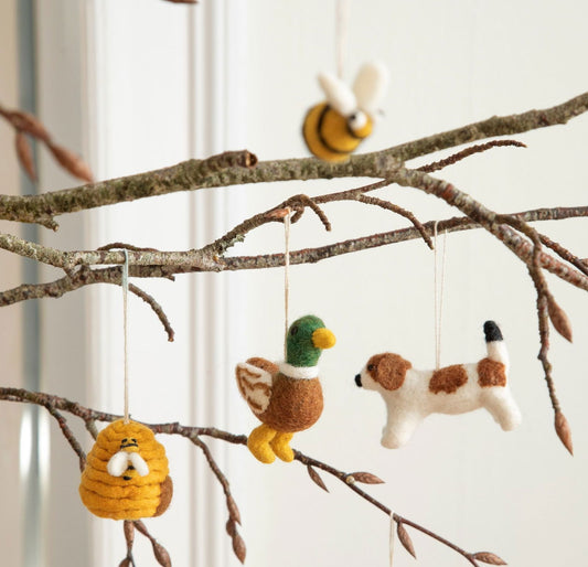 Filzanhänger Bienen 7er Set