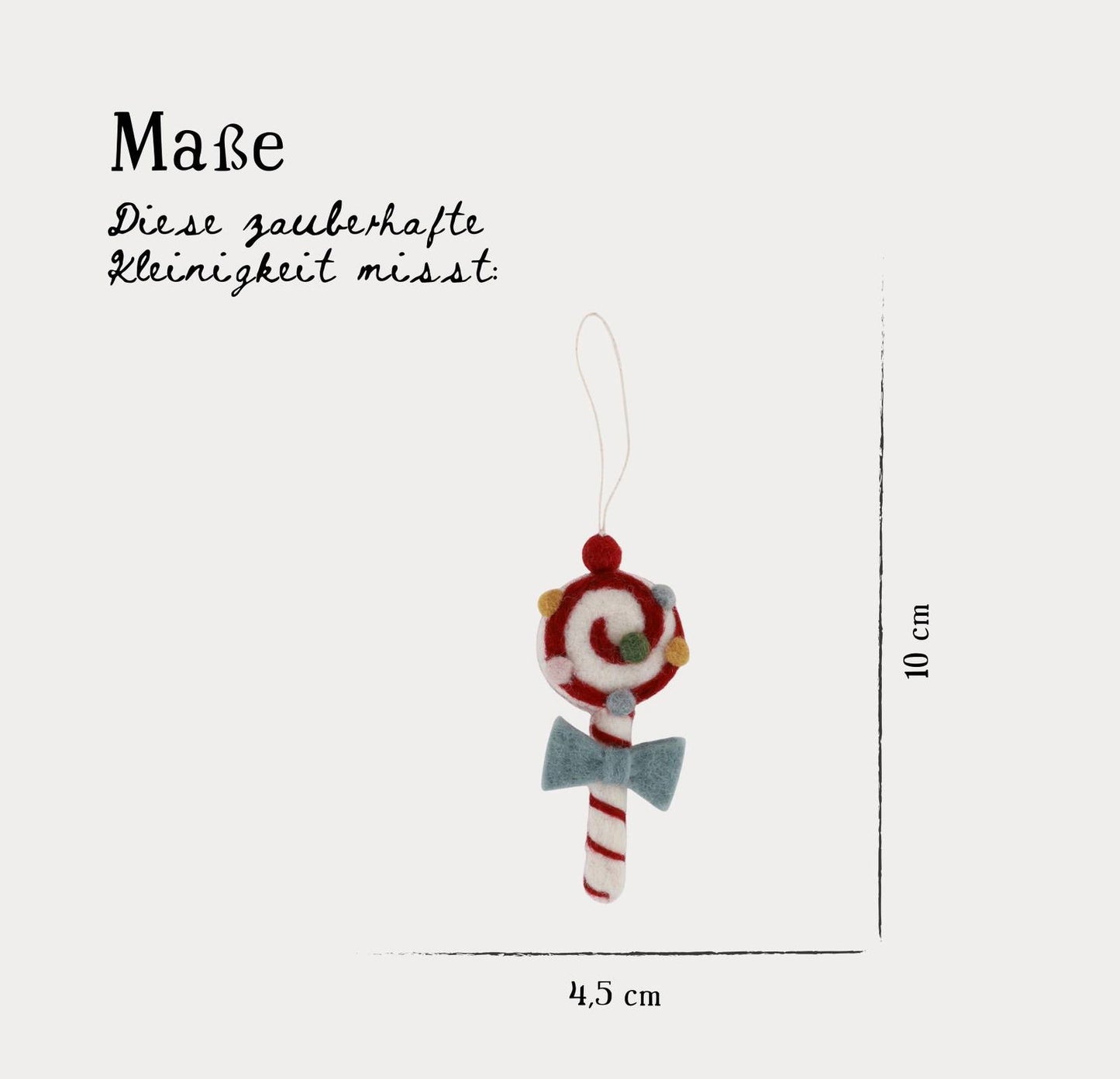 Deko Weihnachtsbonbon mit Schleife 3er-Set