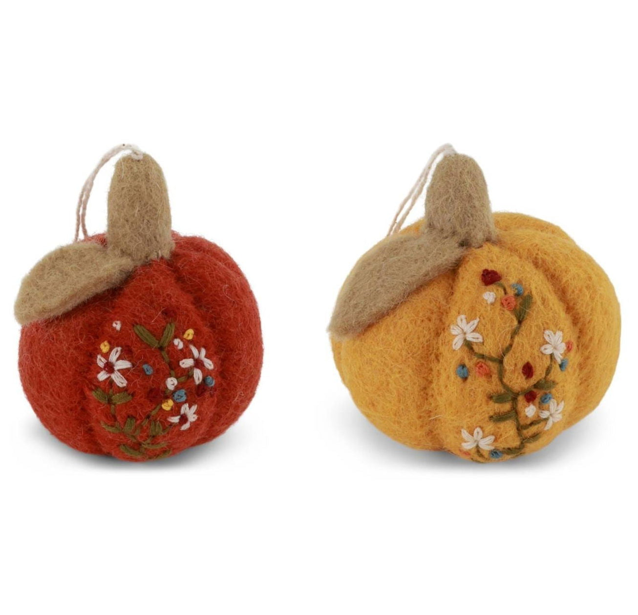 Filzanhänger Kürbis 2er Set
