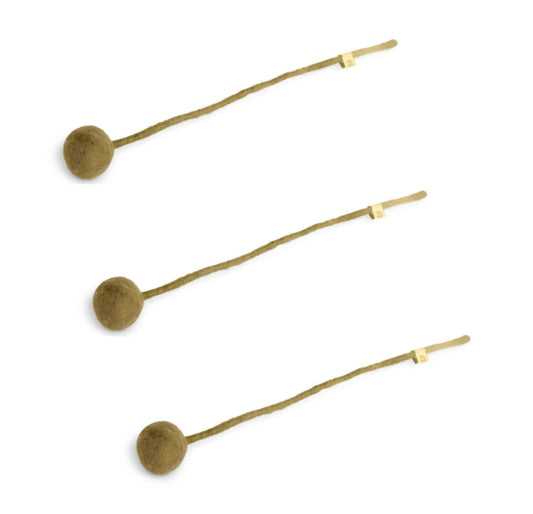 Filzblumen 3er Set - Grüne