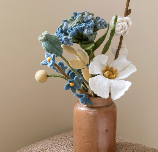 Blumenstrauß Pramila – Filzblumen für die Vase