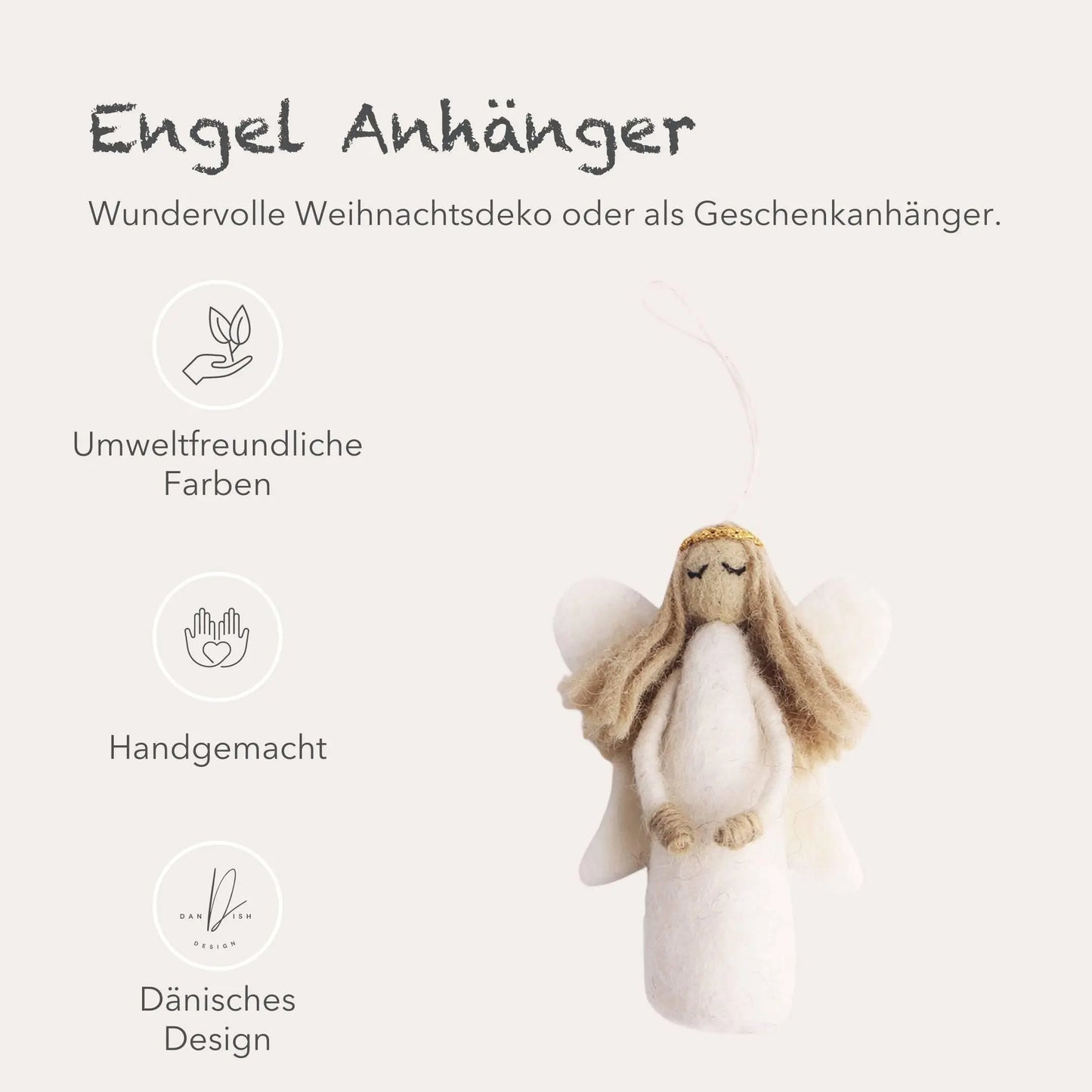 Filzlig Anhänger Engel Gry & Sif