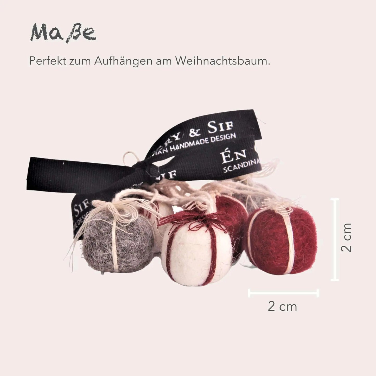 Filzlig Anhänger Geschenke 6er Set Gry & Sif