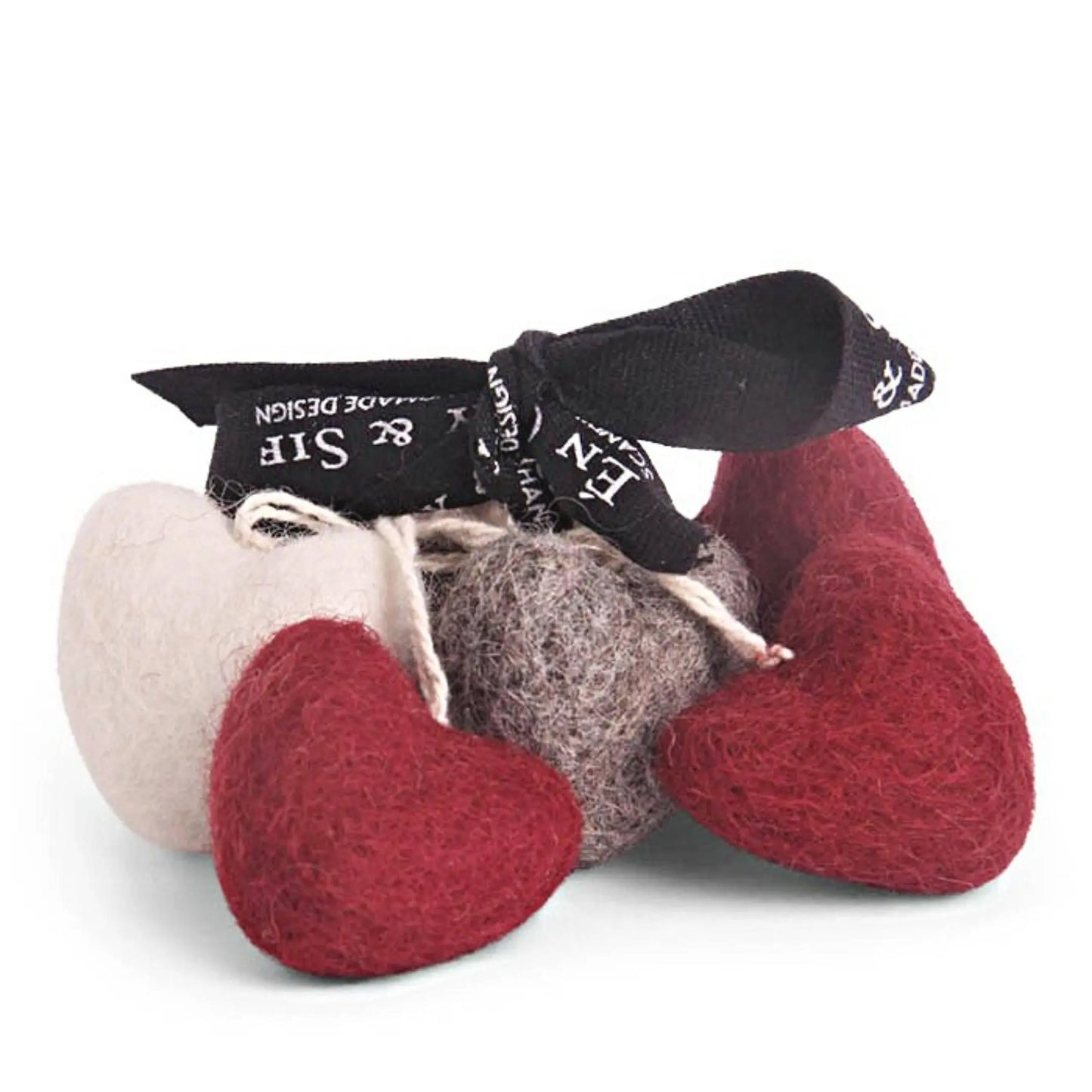 Filzlig Anhänger Herzen 6er Set Gry & Sif