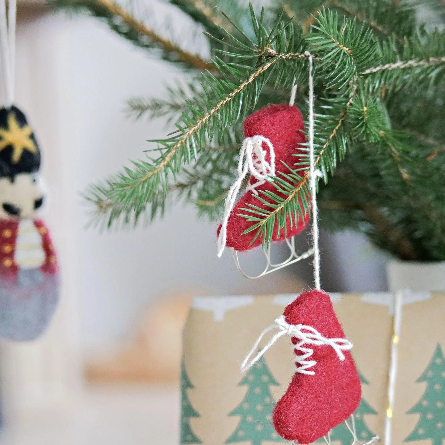 Filzlig Anhänger Schlittschuhe 3er Set Gry & Sif
