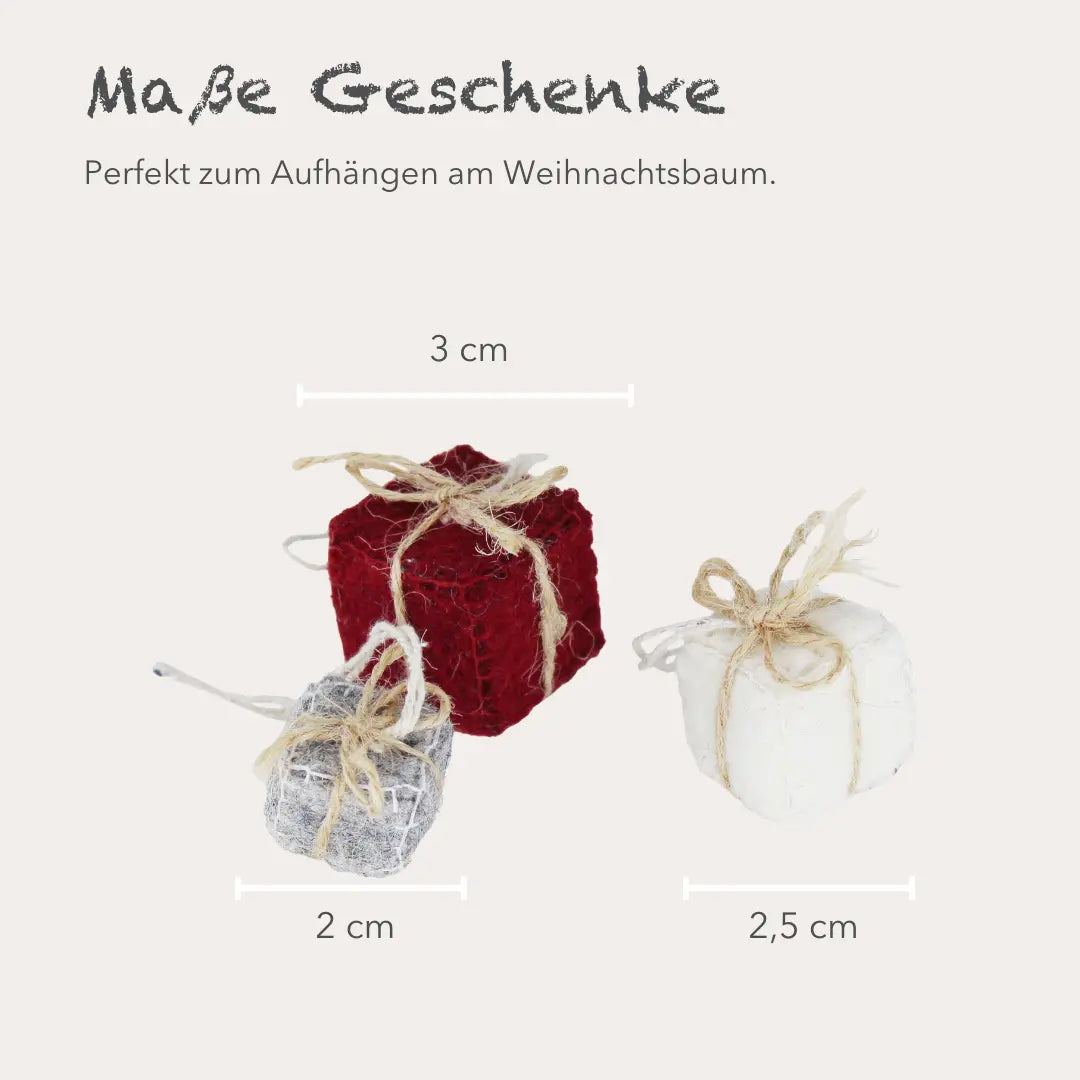 Filzlig Anhänger Weihnachtsgeschenke 3er Set Gry & Sif