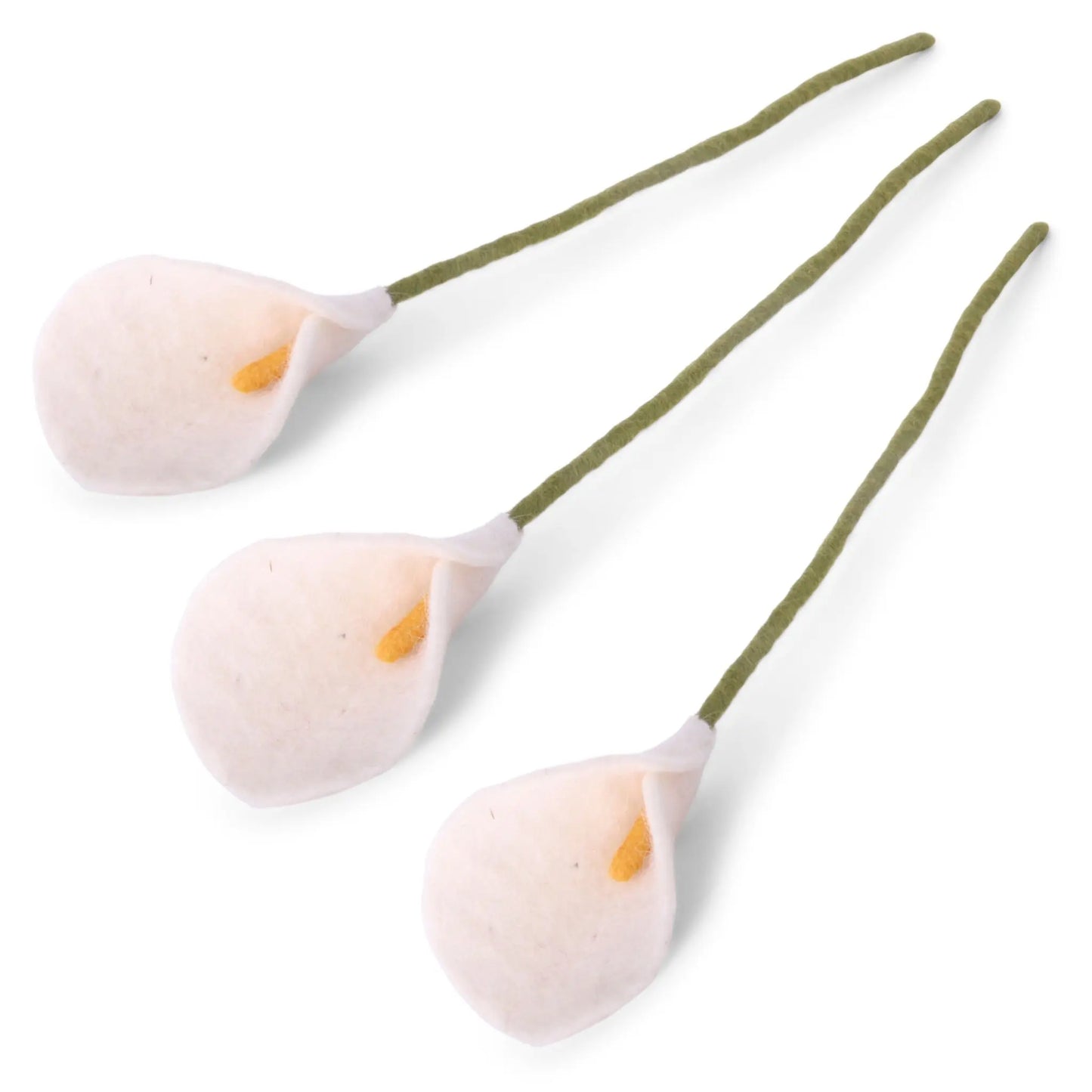 Filzlig Blume - Lilie weiß 3er Set Gry & Sif