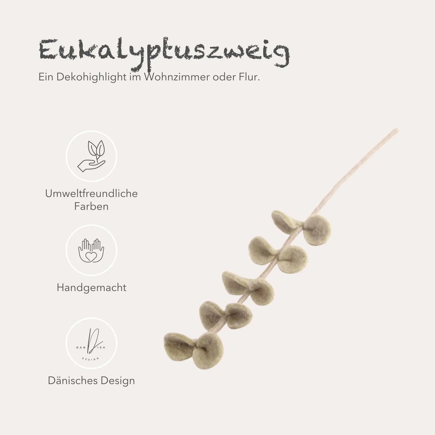 Filzlig Eukalyptuszweig 3er Set Gry & Sif