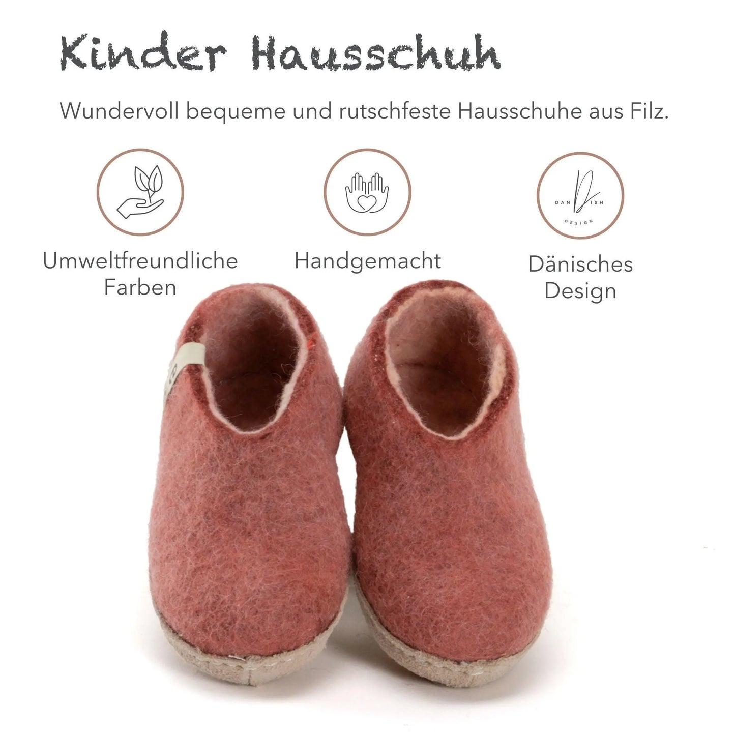 Filzlig Filzhausschuh Rosa Egos