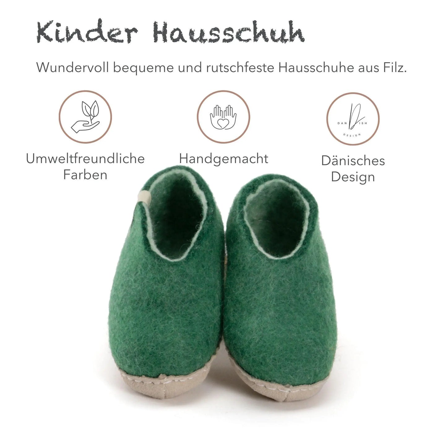Filzlig Filzhausschuh Tannengrün Egos
