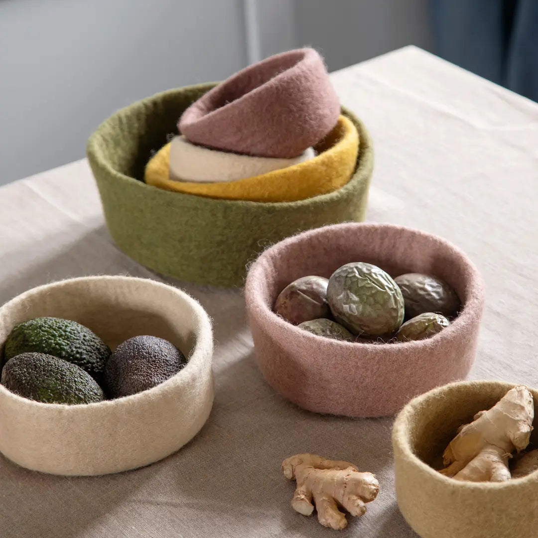 Filzlig Filzschale elfenbein 3er Set Gry & Sif