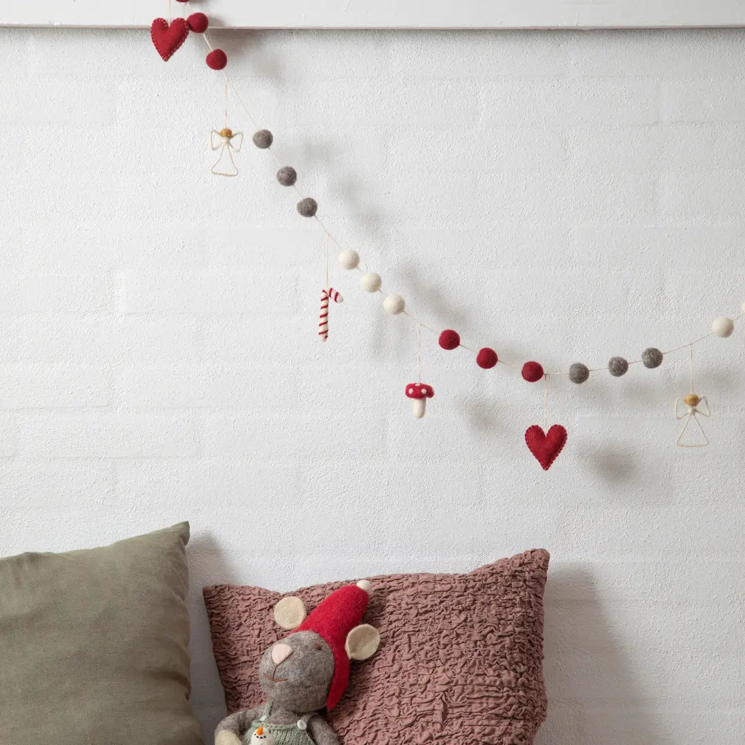 Filzlig Girlande Weihnachten 2m Gry & Sif